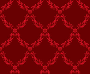 damask seamless frame