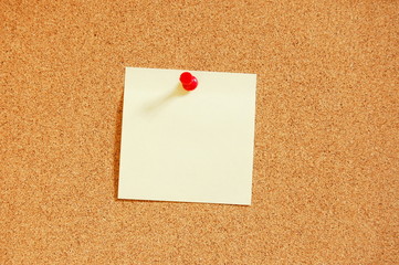 empty sheet paper with push pin