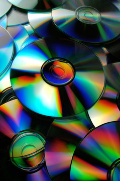 reflets multicolor sur CD