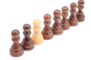 Leadership. Concept based on chess