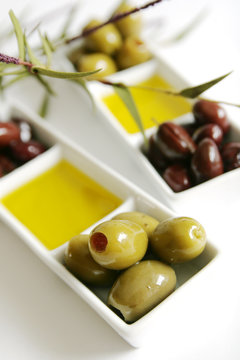 Green olives and kalamata