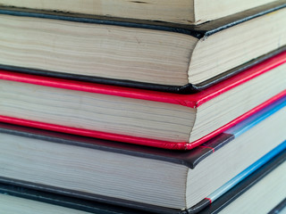 Stack of Old Textbooks