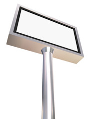 Fototapeta premium Billboard blank lcd display isolated.