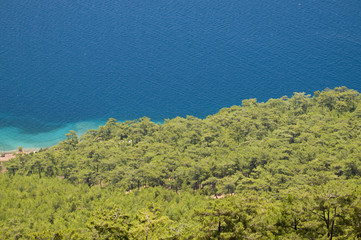 Aerial view of Gokova coast, Bodrum Turkey