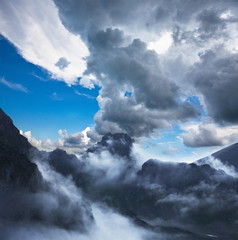 Storm in mountains
