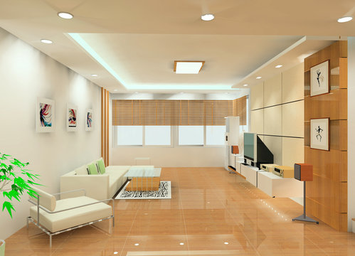 a warm living room design