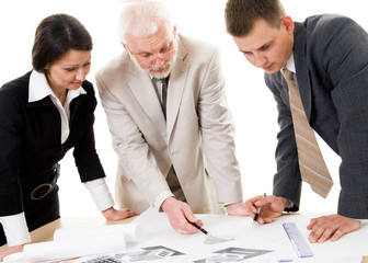 Fototapeta premium Three business people