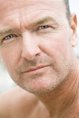 Handsome sexy man with stubble.