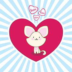 Vector cute love illustration