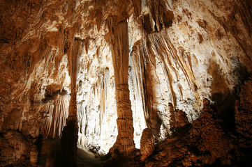 Stalagmites, Columns and Draperies in Carlsbad Caverns - 15717643
