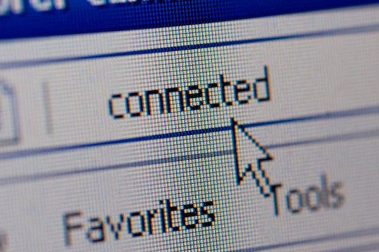 Closeup of internet url address