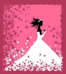 Bride. Wedding illustration for your design