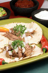 mexican fiesta meat tacos