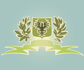 Green shield with eagle
