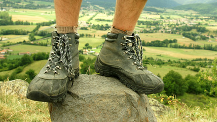 jambes de randonneurs