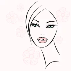 Foto op Plexiglas nice decorative woman face © Isaxar