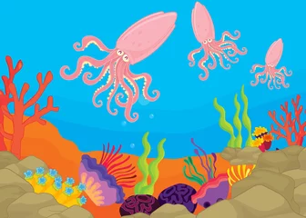 Cercles muraux Sous-marin scène de récif de corail sous-marin avec la vie marine