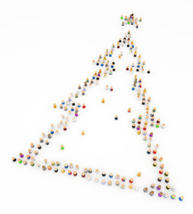 Cartoon Crowd, Christmas Tree Shape