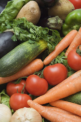 Fondo de hortalizas frescas.