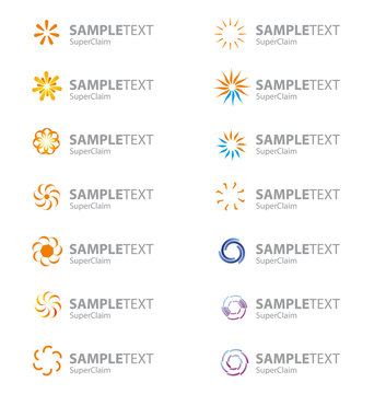 Naklejki Set of abstract vector corporate logo symbols.