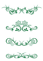 Vector decorations isolated on white