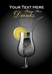Vector cocktail template with copy space 1