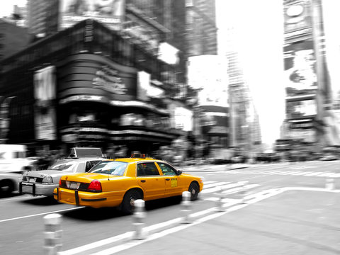 Fototapeta Taxi at times square
