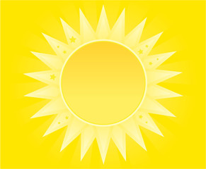 Yellow sun with stars