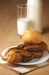 Buns and milk