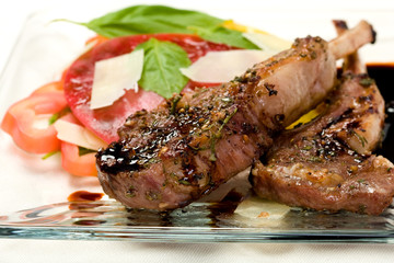 Lamb Chops on plate