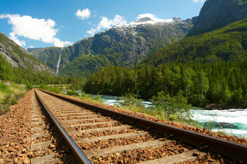 Railway in the mountains