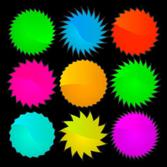 Set of various colored elements