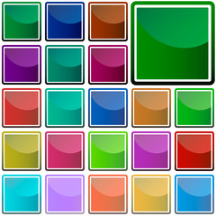 Set of various colored elements