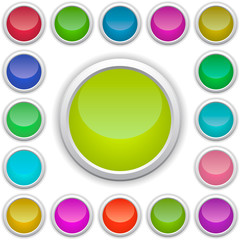 Set of various colored elements