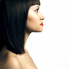Foto op Plexiglas Profile of woman with strict hairstyle © Egor Mayer