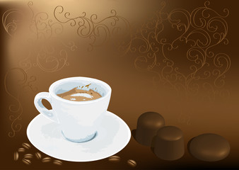 Coffee inspired background
