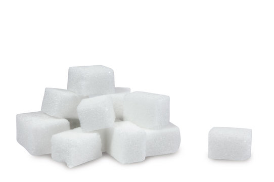 Sugar Cubes Isolated On White