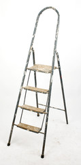 Dirty aluminum ladder