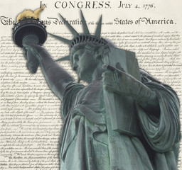 Statue of Liberty Declaration Background