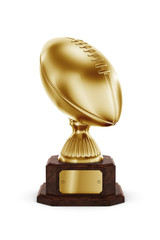 Gold American football trophy - 15755614