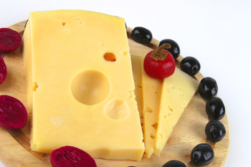 yellow cheese served