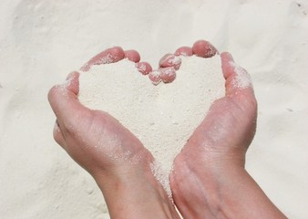 Herz aus Sand