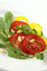 Salat mit Rucola Tomaten Paprika