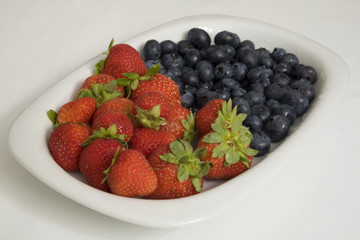 Strawberries and blueberries
