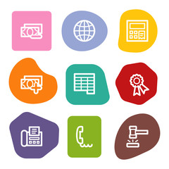 Finance web icons set 2, colour spots series