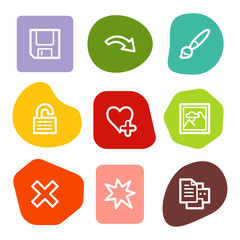 Image viewer web icons set 2, colour spots series