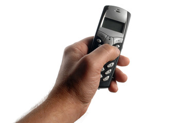 le téléphone dans la main