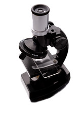 Microscope isolated over white background
