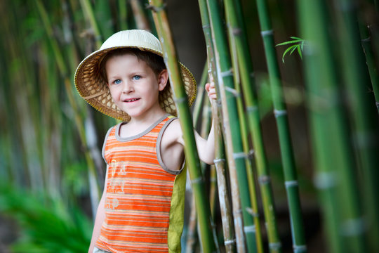 Boy In Safari Hat