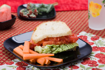 Tomato and Butter Lettuce Sandwich